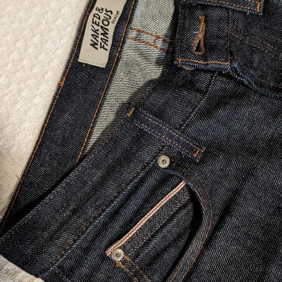 Naked and Famous Stretch Selvedge Jeans Super Skinny Guy Size 29 - Picture 4 of 5
